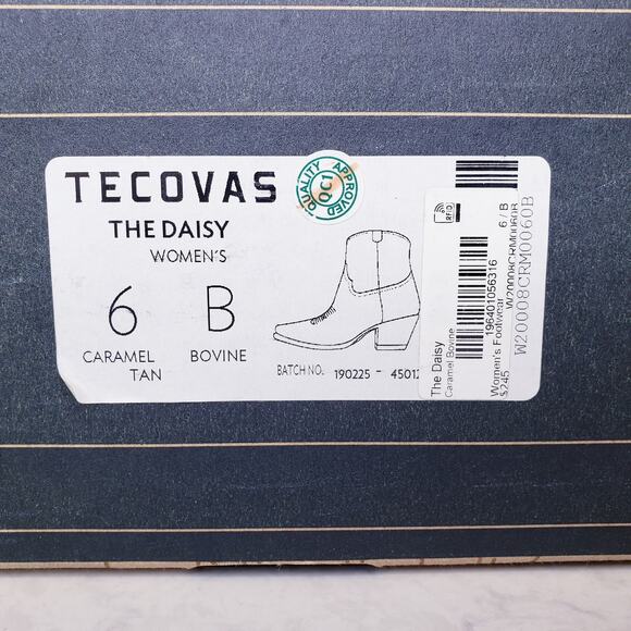 Tecovas Women’s Size 6B The Daisy Boots in Caramel Leather Heeled Western - Picture 2 of 16